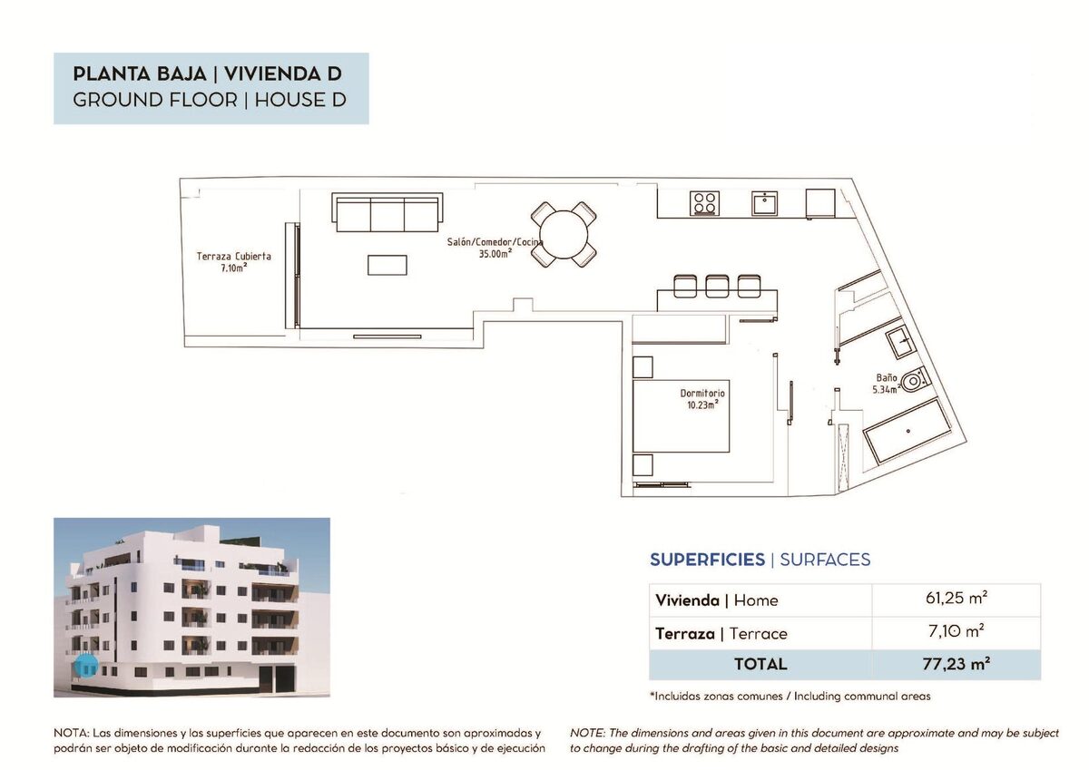 Apartment with 1 bedroom, 61m² in Torrevieja, Spain [ID: 0137-N9922]
