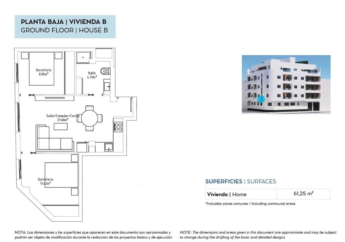 Apartament z 2 sypialniami, 61m² w Torrevieja, Hiszpania [ID: 0137-N9923]