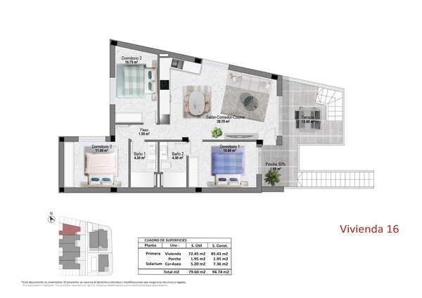 Bungalow w Pilar de la Horadada, Hiszpania, 92m² - obraz 5