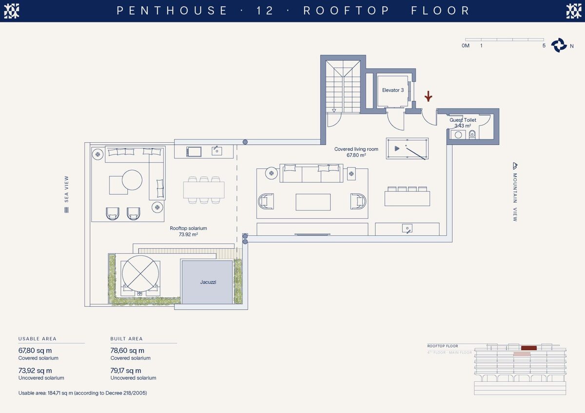 Penthouse z 3 sypialniami, 191m² w Estepona, Hiszpania [ID: 0137-SP1774]