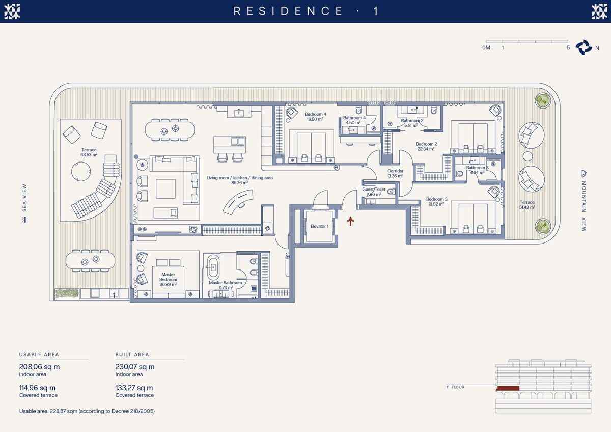 Квартира з 4 спальнями, 230м² в Естепона, Іспанія [ID: 0137-SP1773]