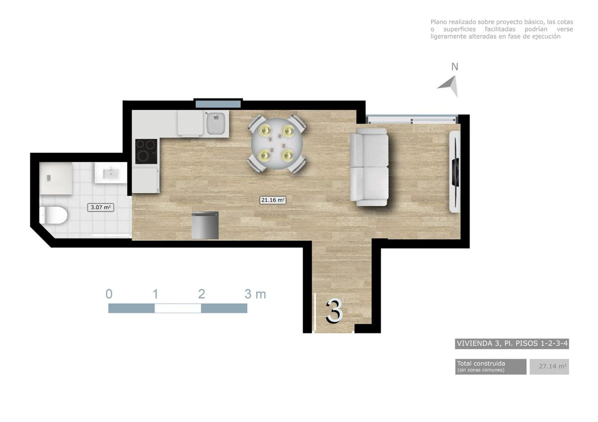 Квартира, 27м² в Торрев'єха, Іспанія [ID: 0137-N9958]