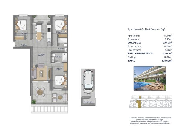 Квартира в Лос-Алькасарес, Іспанія, 93м² - зображення 12