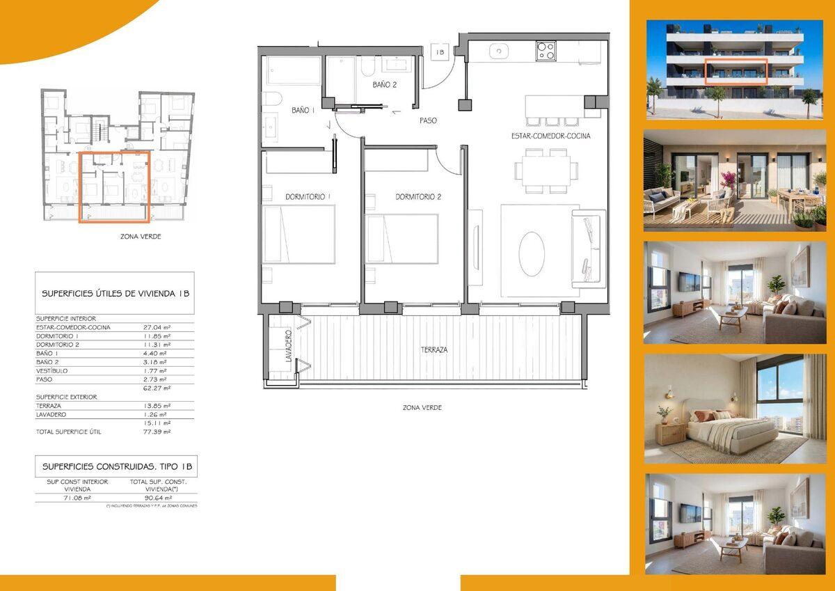 Квартира з 2 спальнями, 90м² в Беніхофар, Іспанія [ID: 0137-N9939]