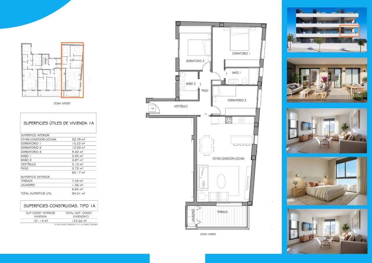 Квартира з 3 спальнями, 122м² в Беніхофар, Іспанія [ID: 0137-N9940]