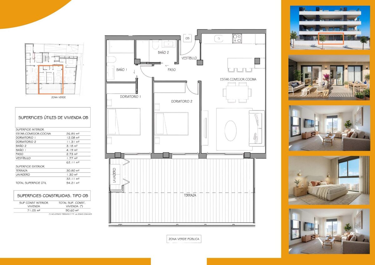 Квартира с 2 спальнями, 90м² в Бенихофар, Испания [ID: 0137-N9938]