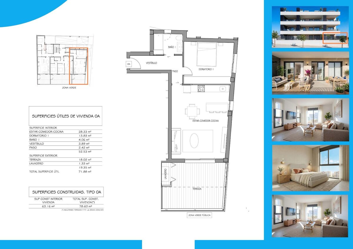 Квартира з 1 спальнею, 78м² в Беніхофар, Іспанія [ID: 0137-N9937]