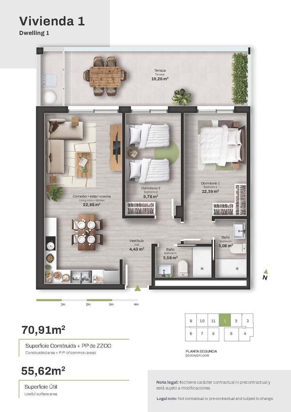 Пентхаус в Мохакар, Іспанія, 70м² - зображення 11