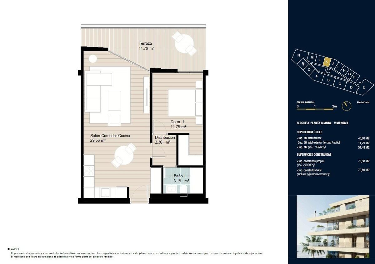 Apartment with 1 bedroom, 70m² in Manilva, Spain [ID: 0137-SP1822]