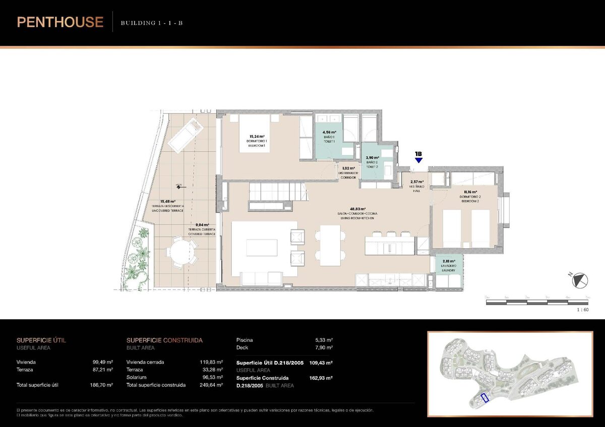Penthouse with 2 bedrooms, 160m² in Марбелья, Spain [ID: 0137-SP1818]