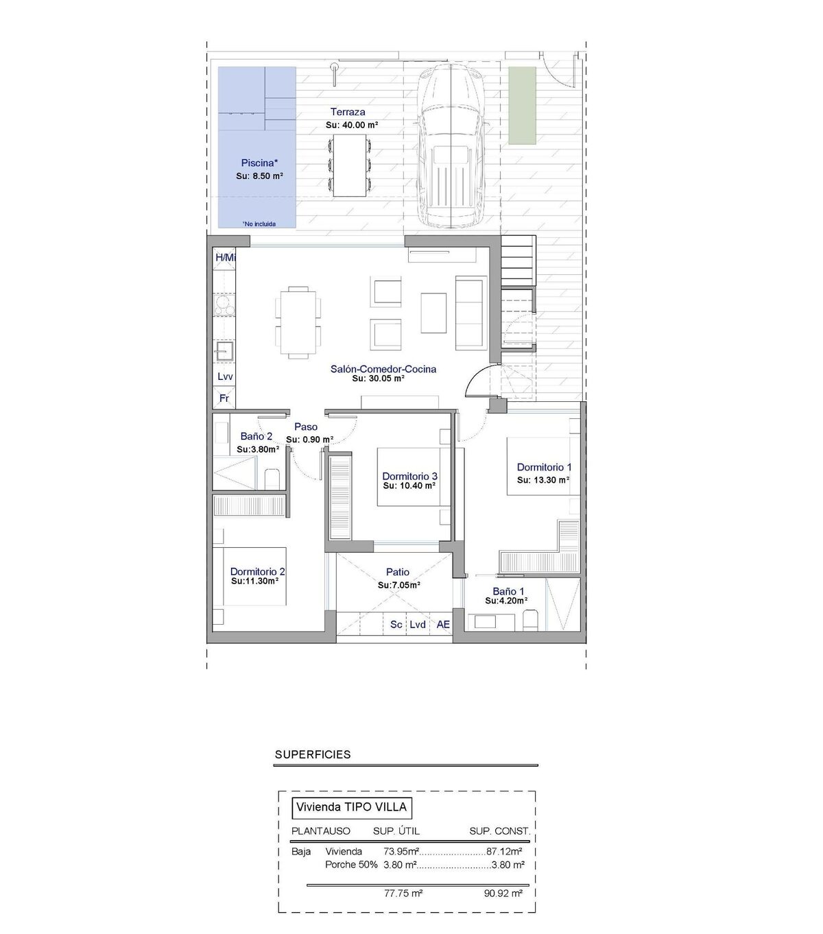 Таунхаус з 3 спальнями, 90м² в Алама-де-Мурсія, Іспанія [ID: 0137-N9968]