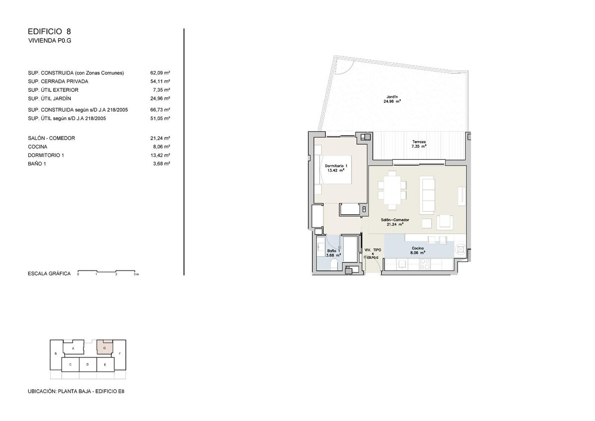Квартира с 1 спальней, 66м² в Касарес, Испания [ID: 0137-SP1839]