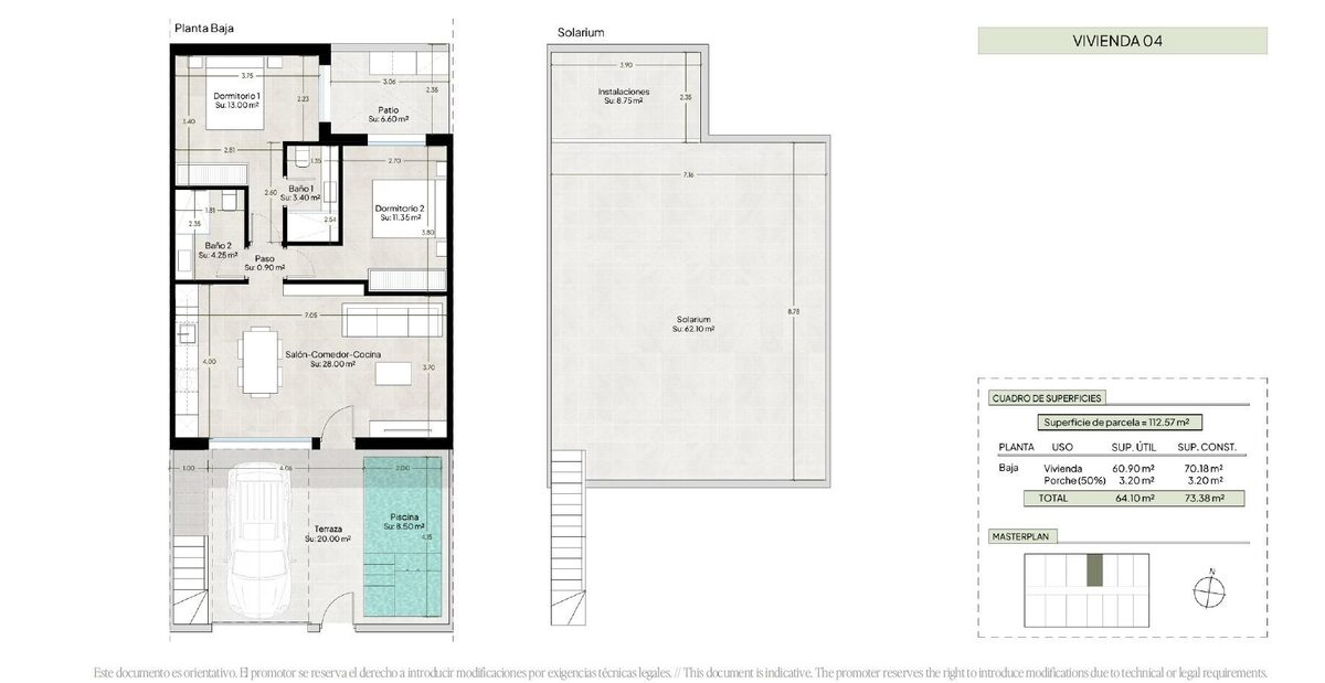 Таунхаус с 2 спальнями, 73м² в Алама-де-Мурсия, Испания [ID: 0137-N9998]