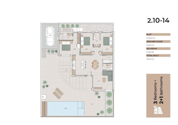Вилла в Альгорфа, Испания, 116м² - изображение 16