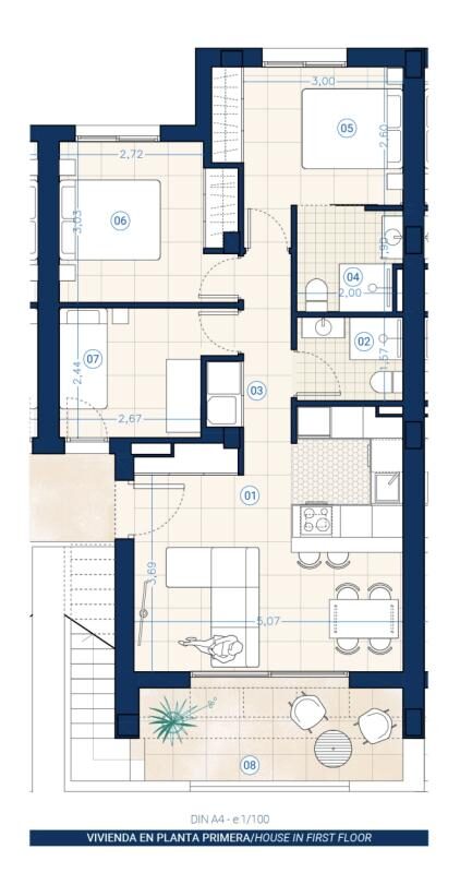 Apartment with 3 bedrooms, 82m² in Torrevieja, Spain [ID: 0152-573559_24011]
