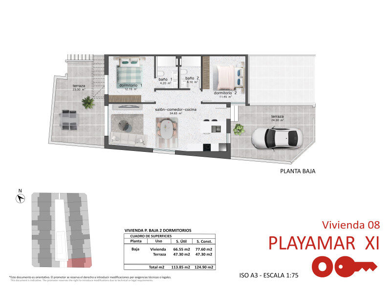 Квартира з 3 спальнями, 75м² в Пілар-де-ла-Орадада, Іспанія [ID: 0152-548498_24942]