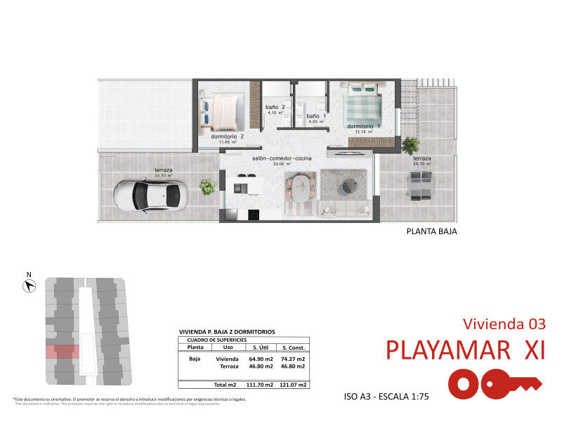 Квартира з 3 спальнями, 75м² в Пілар-де-ла-Орадада, Іспанія [ID: 0152-548498_24942]