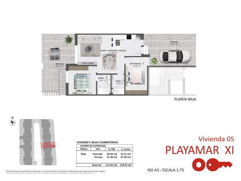 Квартира з 3 спальнями, 75м² в Пілар-де-ла-Орадада, Іспанія [ID: 0152-548498_24942]