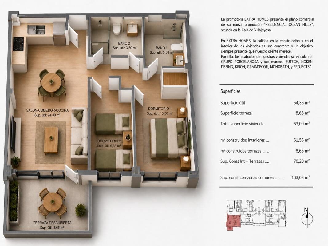 Квартира з 2 спальнями, 106м² в la-villajoyosa-vila-joiosa, Іспанія [ID: 0152-490113_480492]