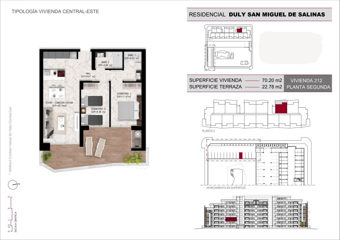 Квартира с 2 спальнями, 70м² в Сан-Мигель-де-Салинас, Испания [ID: 0152-460056_216209]