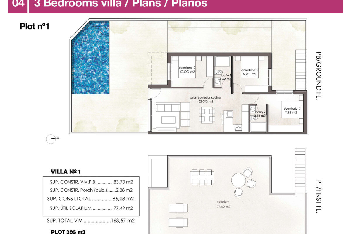 Willa z 3 sypialniami, 163m² w Pilar de la Horadada, Hiszpania [ID: 0152-452190_53005]