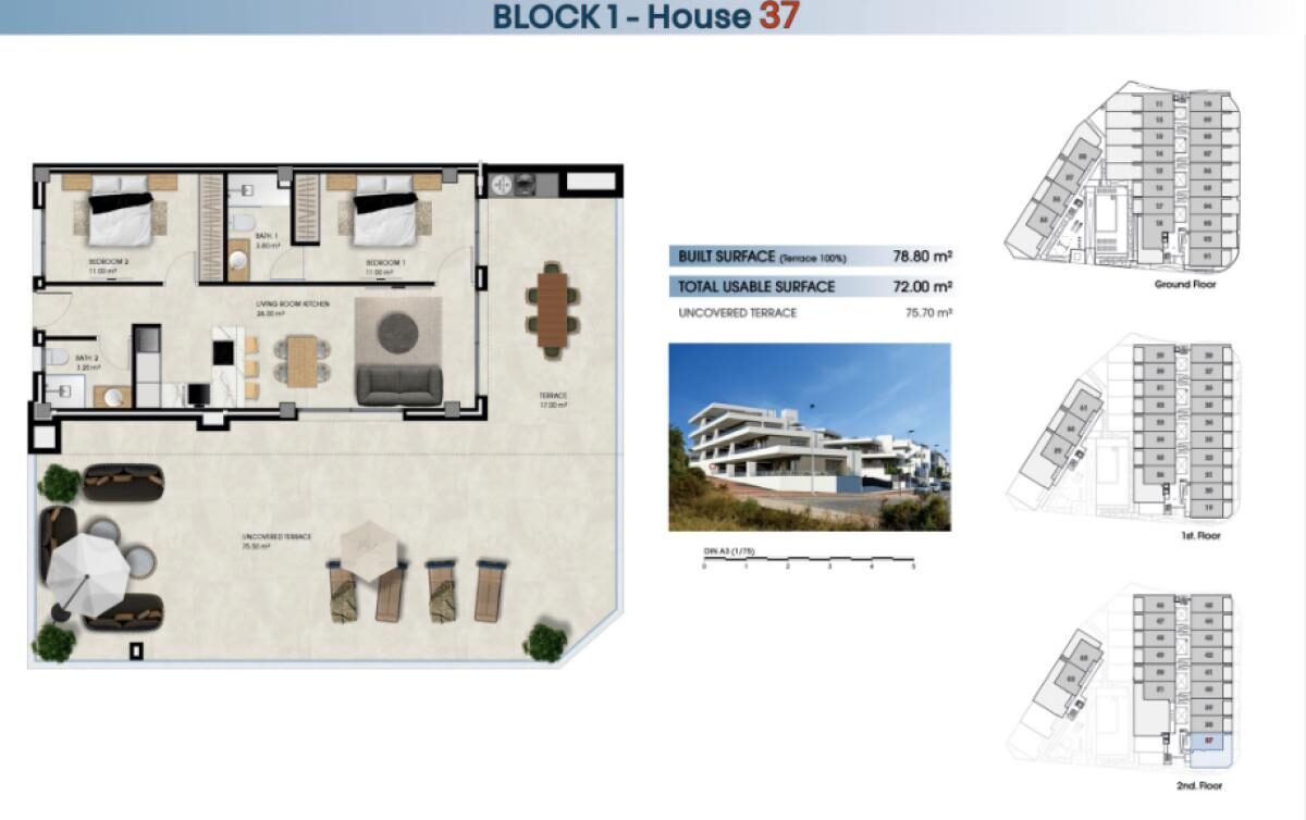 Квартира з 2 спальнями, 78м² в the-marina, Іспанія [ID: 0152-430529_430240]