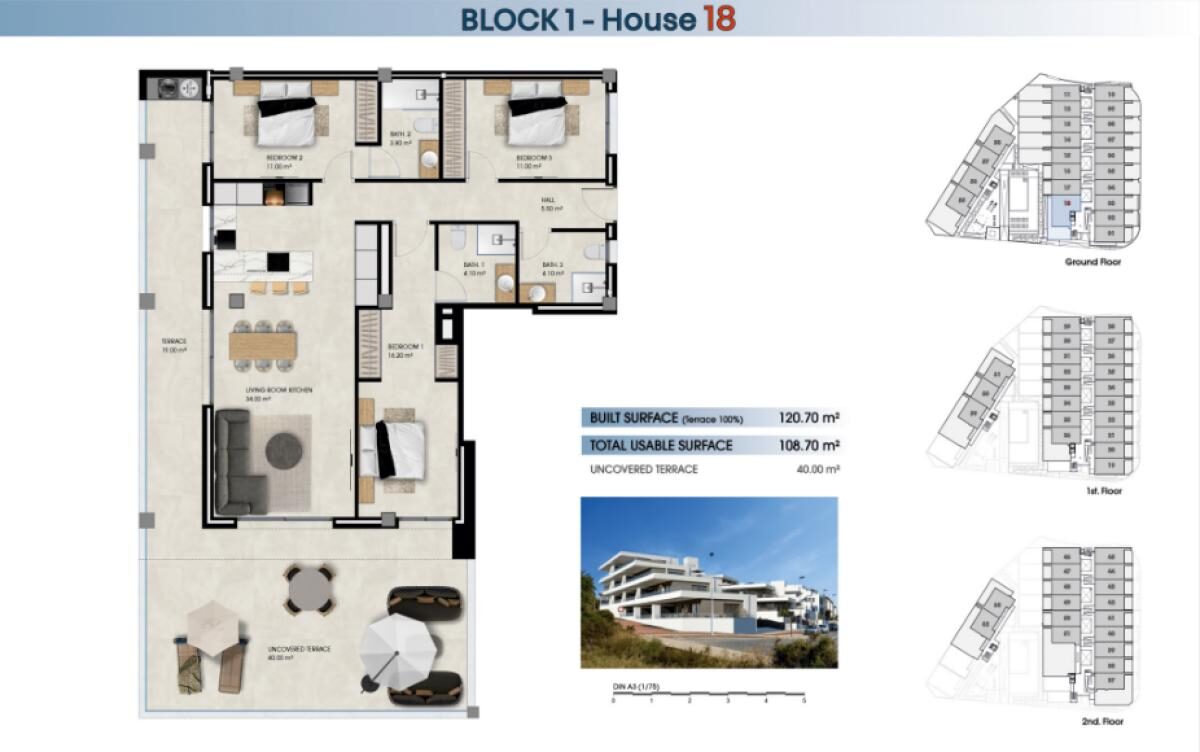 Квартира з 2 спальнями, 78м² в the-marina, Іспанія [ID: 0152-430492_430240]