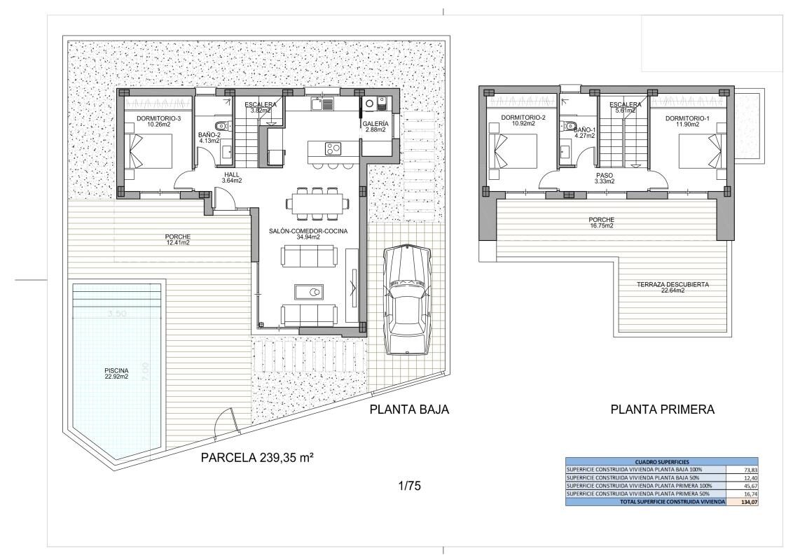 Willa z 3 sypialniami, 134m² w Benijófar, Hiszpania [ID: 0152-389050_24838]