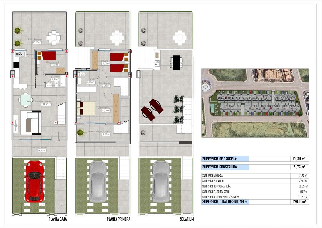 Квартира з 2 спальнями, 66м² в Беніхофар, Іспанія [ID: 0152-375367_375080]