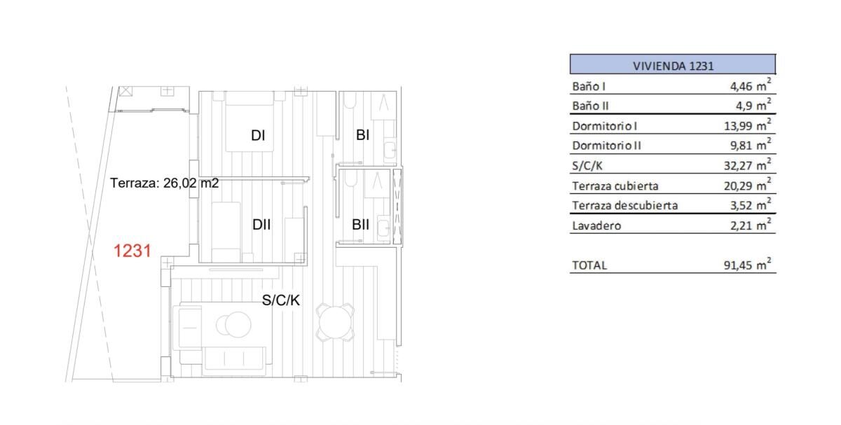 Квартира с 2 спальнями, 213м² в Сан-Мигель-де-Салинас, Испания [ID: 0152-358453_168918]