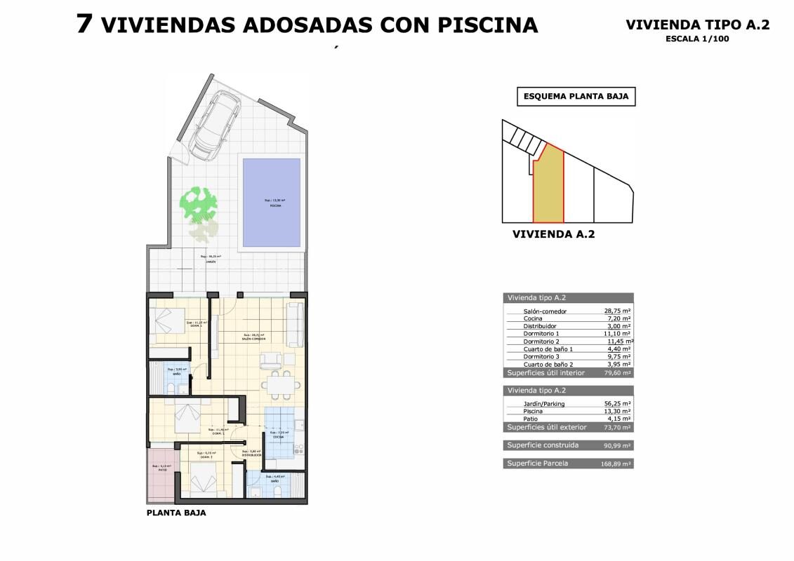 Bungalow z 2 sypialniami, 105m² w Pilar de la Horadada, Hiszpania [ID: 0152-334259_334255]