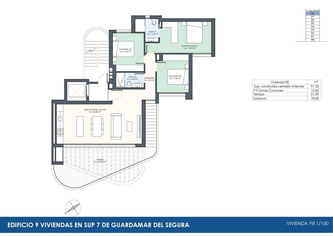 Квартира з 3 спальнями, 91м² в Гуардамар-дель-Сегура, Іспанія [ID: 0152-253756_248871]
