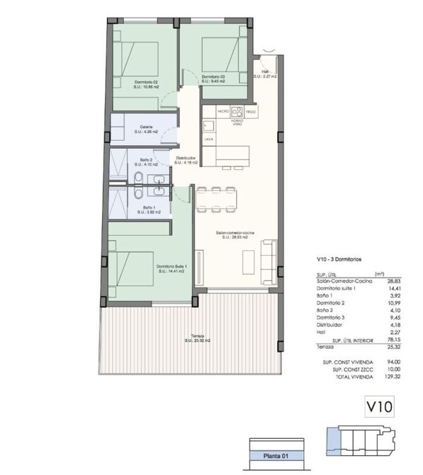 Квартира в Беніхофар, Іспанія, 128м² - зображення 8