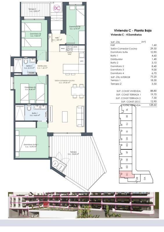 Квартира в Беніхофар, Іспанія, 128м² - зображення 9
