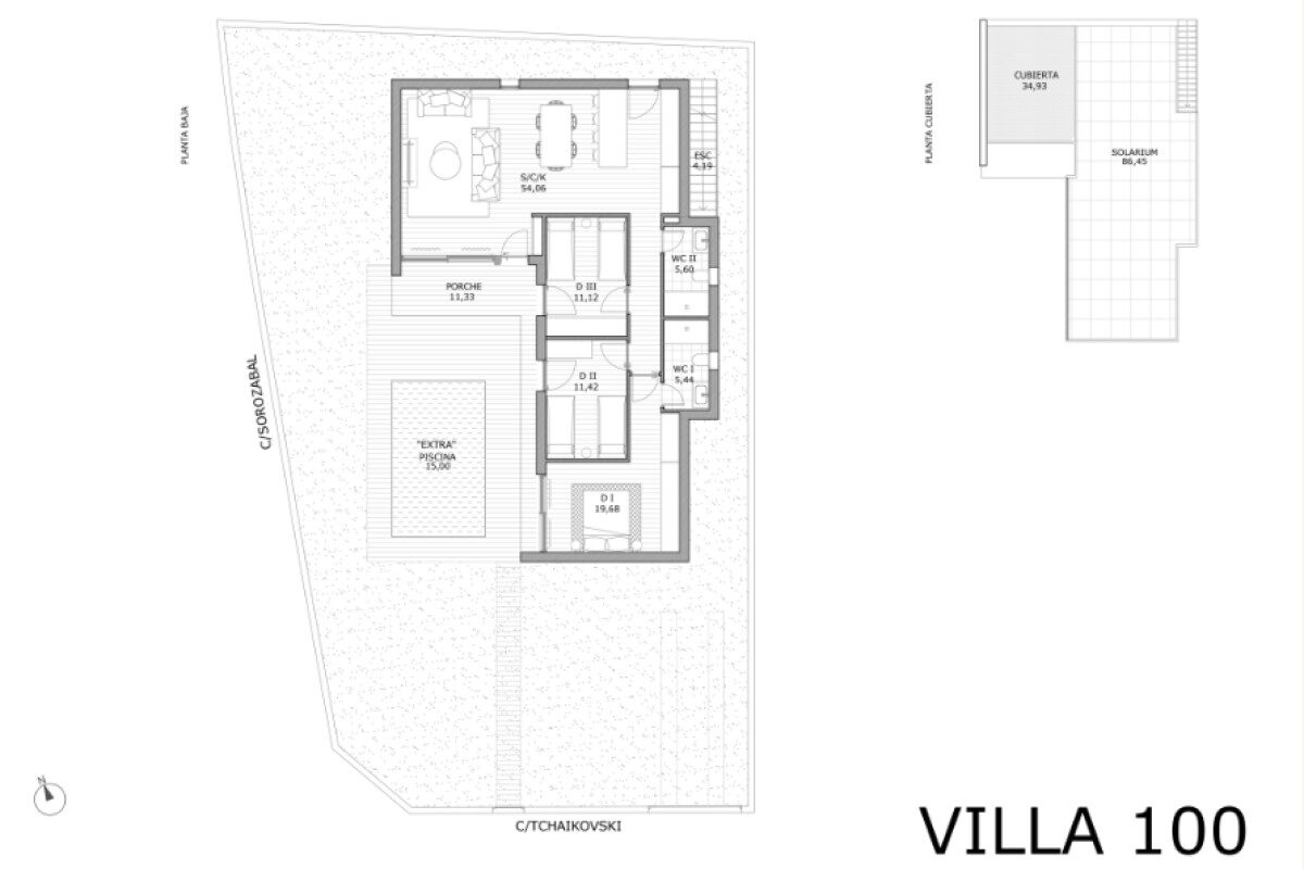 Willa z 3 sypialniami, 107m² w Сан-Мігель-де-Салінас, Hiszpania [ID: 0152-59160_53185]