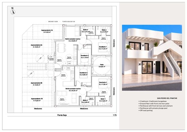 Бунгало в Сан-Педро-дель-Пінатар, Іспанія, 60м² - зображення 8