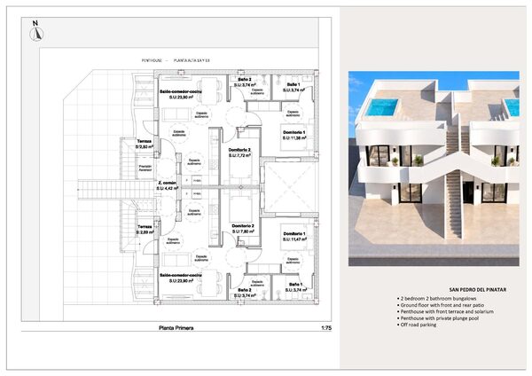 Бунгало в Сан-Педро-дель-Пінатар, Іспанія, 60м² - зображення 6