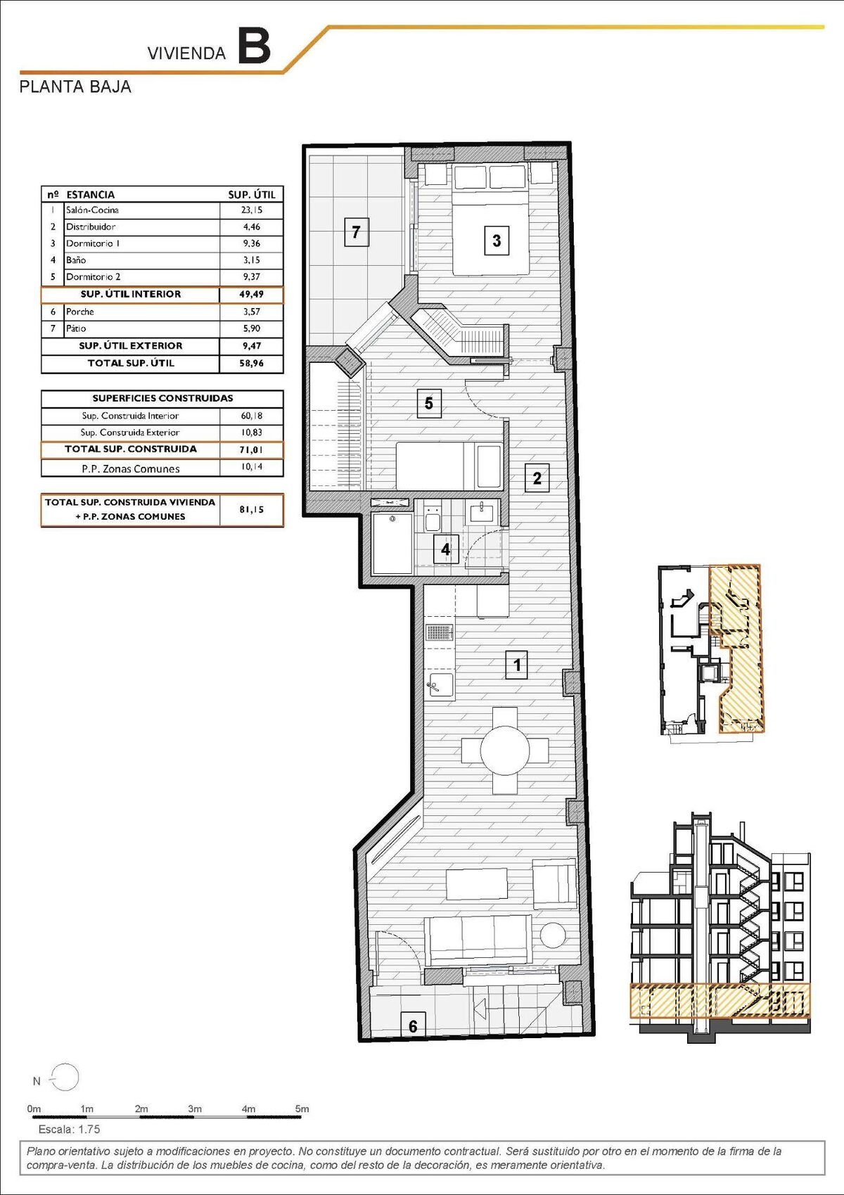 Квартира с 2 спальнями, 71м² в Гуардамар-дель-Сегура, Испания [ID: 0137-N10013]
