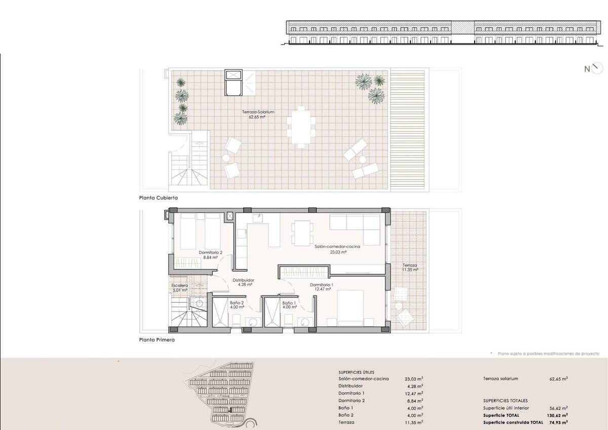 Penthouse z 2 sypialniami, 73m² w Pulpi, Hiszpania [ID: 0137-N10034]