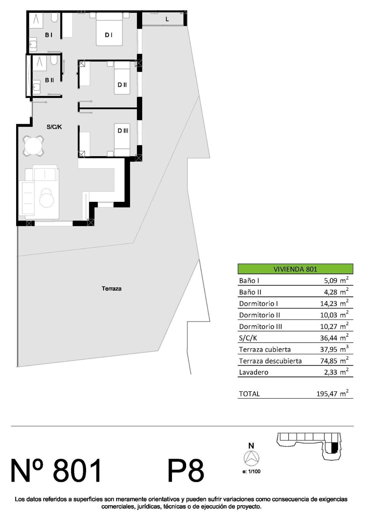 Penthouse z 3 sypialniami, 80m² w Сан-Мігель-де-Салінас, Hiszpania [ID: 0137-N10031]