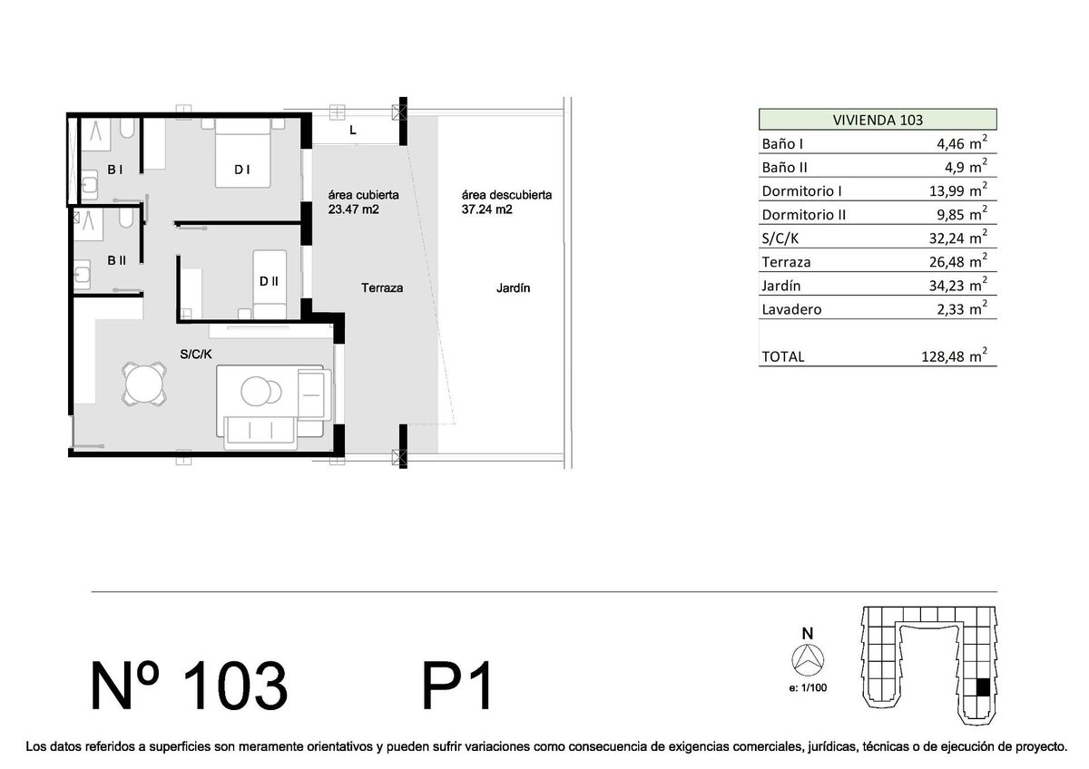 Apartament z 2 sypialniami, 65m² w Сан-Мігель-де-Салінас, Hiszpania [ID: 0137-N10026]
