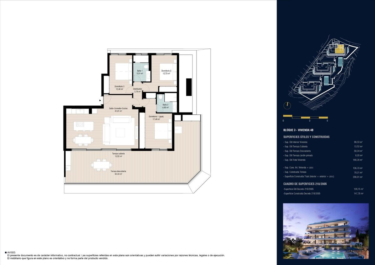 Penthouse z 3 sypialniami, 147m² w Fuengirola, Hiszpania [ID: 0137-SP1889]
