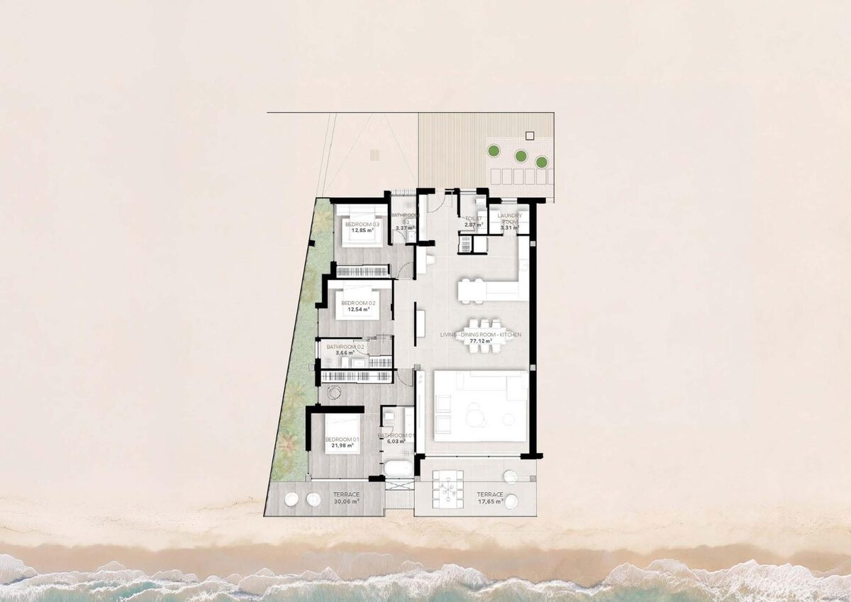 Apartment with 3 bedrooms, 160m² in Estepona, Spain [ID: 0137-SP1881]