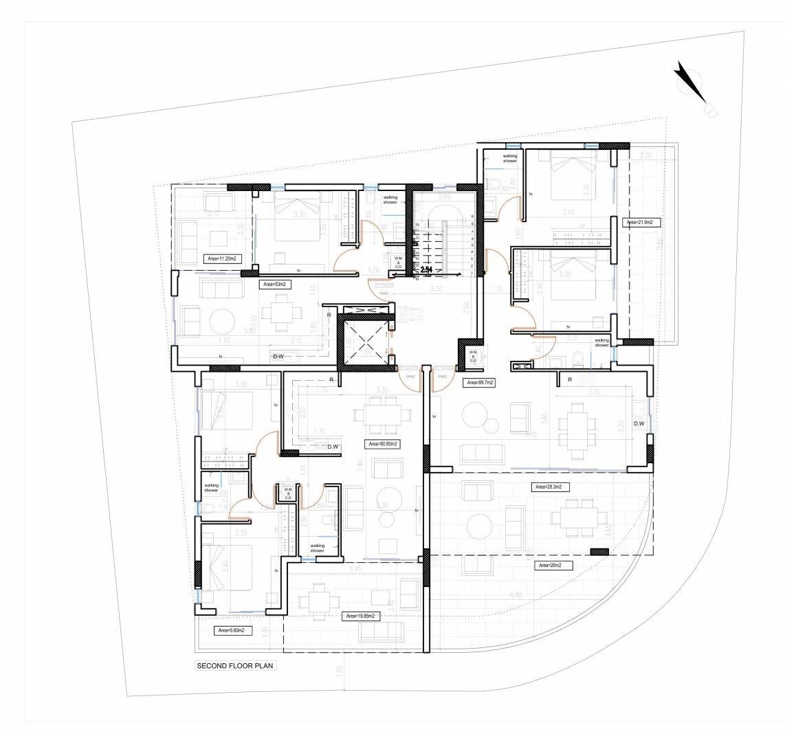 Penthouse with 2 bedrooms, 80.00m² in aradippou, Cyprus [ID: 0602-2748]