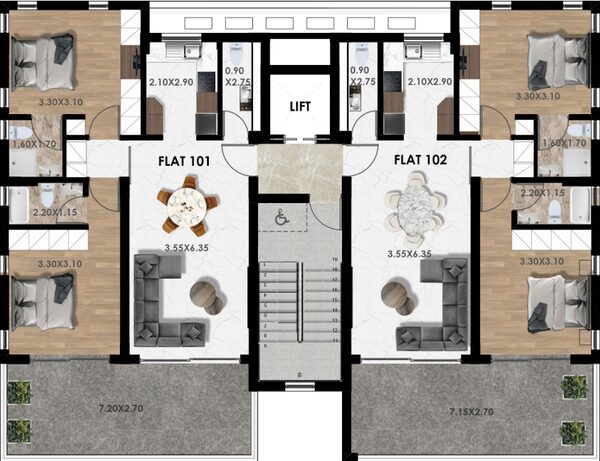 Пентхаус в livadia, Кіпр, 78.00м² - зображення 13