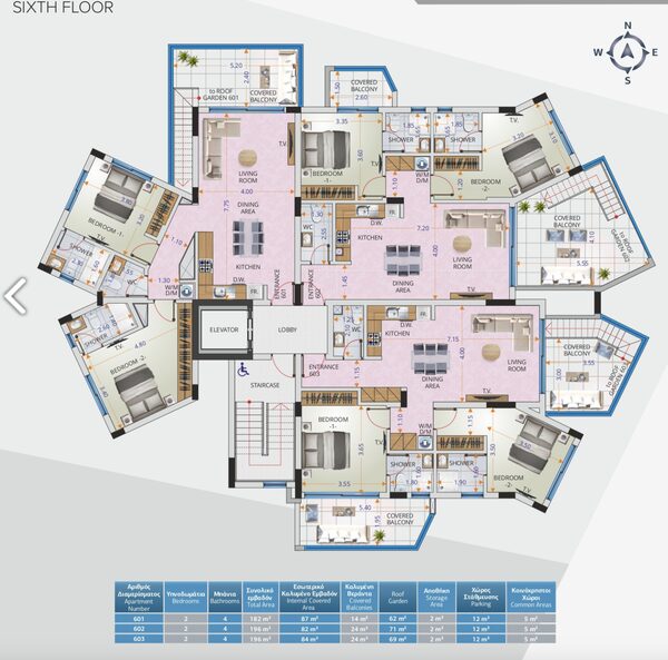 Пентхаус в skala, Кипр, 82.00м² - изображение 5