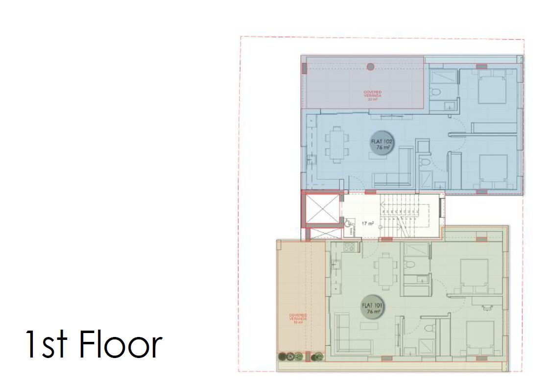 Квартира з 2 спальнями, 76.00м² в agia-fyla, Кіпр [ID: 0602-3418]