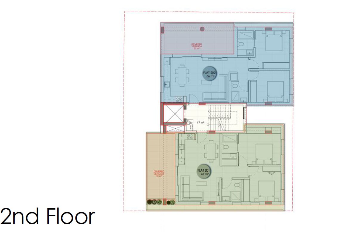 Apartament z 2 sypialniami, 76.00m² w agia-fyla, Cypr [ID: 0602-3419]