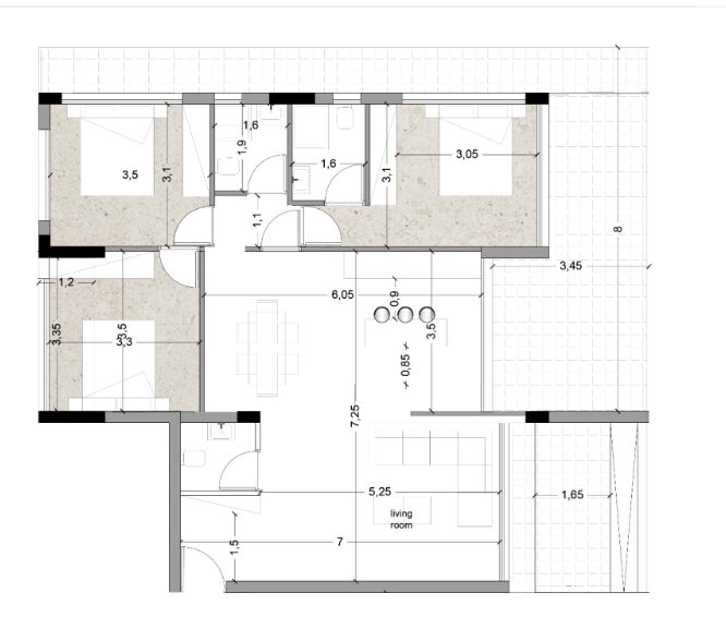 Пентхаус с 3 спальнями, 100.00м² в apostolos-andreas, Кипр [ID: 0602-3656]