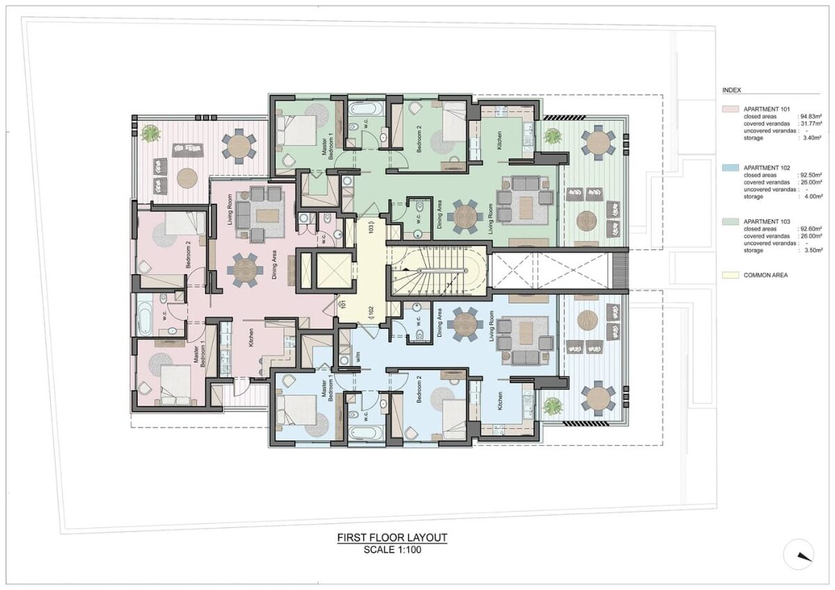 Пентхаус з 3 спальнями, 158.00м² в neapolis, Кіпр [ID: 0602-4842]